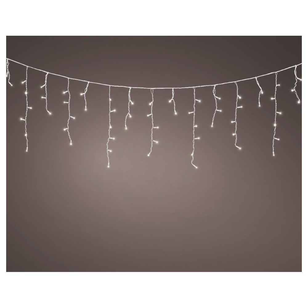 CASCATA 96 LED ESTERNO LUCE FISSA CALDA L.360CM